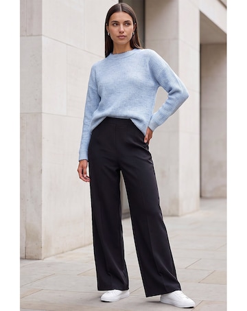 Roman Wide Leg Ponte Stretch Trouser