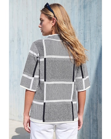 Roman Check Short Sleeve Jumper
