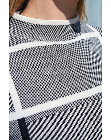 Roman Check Short Sleeve Jumper