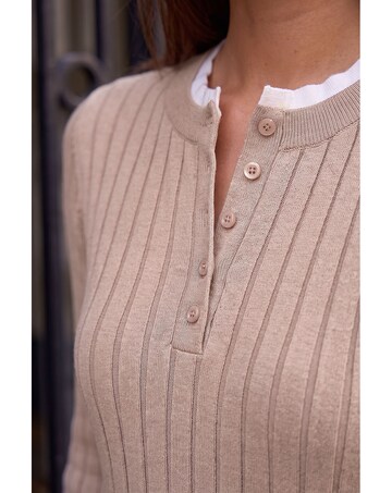 Roman Double Mock Ribbed Knit Jumper
