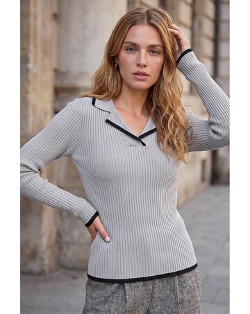 Roman Tipping Rib Henley