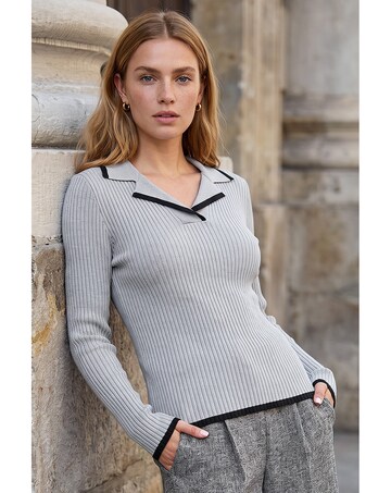 Roman Tipping Rib Henley