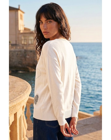 Roman Animal Heart Print Knit Jumper