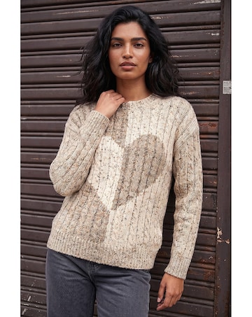 Roman Colour Block Heart Knit Jumper