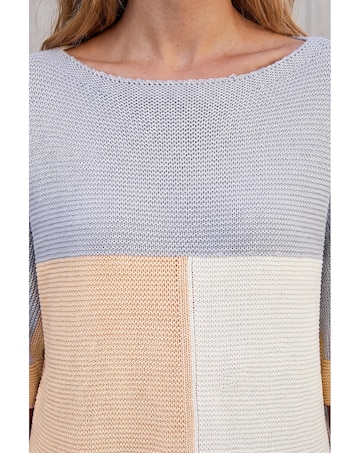 Roman Colour Block Short Sleeve Jumper