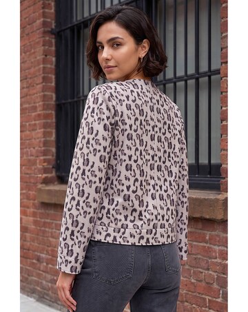 Roman Animal Print Buttoned Jacket