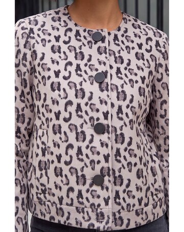 Roman Animal Print Buttoned Jacket