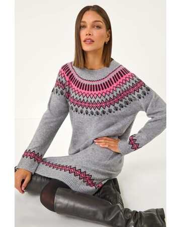 Roman Fairisle Knitted Jumper Dress