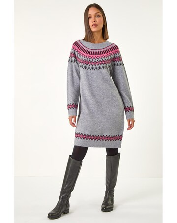 Roman Fairisle Knitted Jumper Dress
