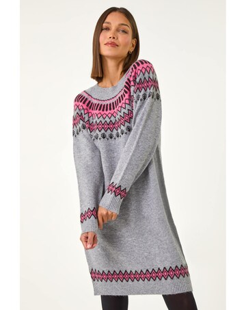 Roman Fairisle Knitted Jumper Dress