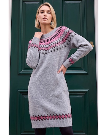 Roman Fairisle Knitted Jumper Dress