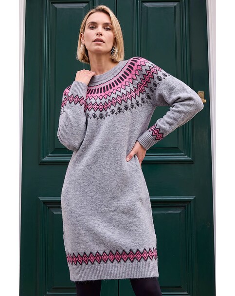 Roman Fairisle Knitted Jumper Dress