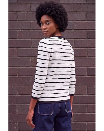 Roman Stripe Bow Detail Knit Jumper