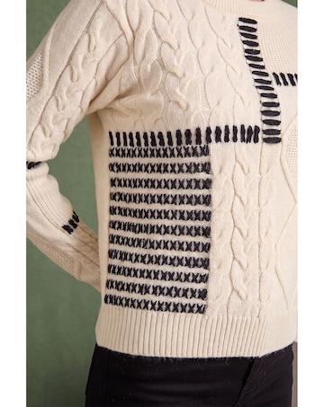 Roman Crew Neck Cable Knit Jumper