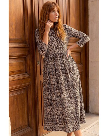 Roman Aztec Print Midi Dress