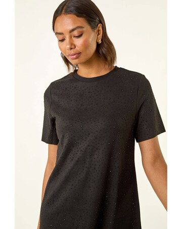 Roman Embellished Shift Stretch Dress