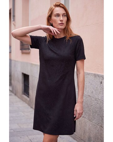 Roman Embellished Shift Stretch Dress