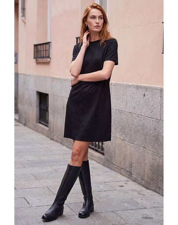 Roman Embellished Shift Stretch Dress