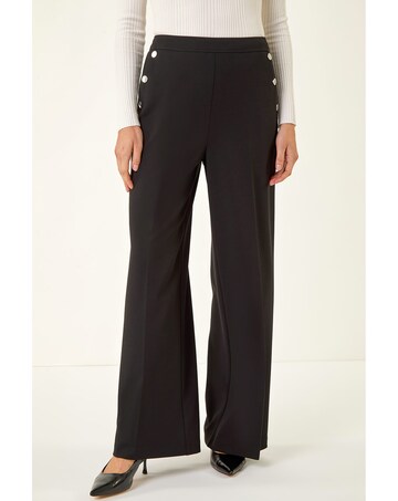 Roman Button Pocket Full Length Trousers