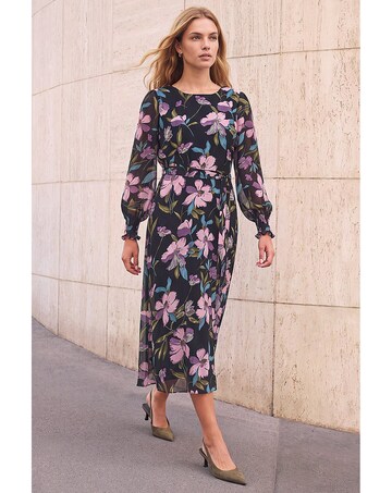 Roman Floral Print Midi Dress