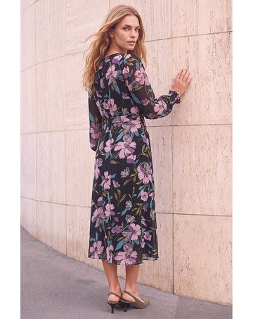 Roman Floral Print Midi Dress