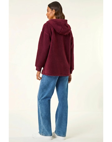 Roman Hooded Borg Zip Through Jacket