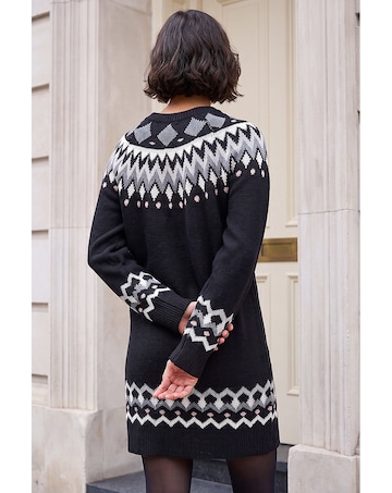 Roman Geometric Knitted Shift Dress