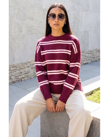 Roman Stripe Crew Neck Jumper