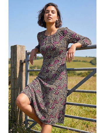 Roman Square Neck Ditsy Dress