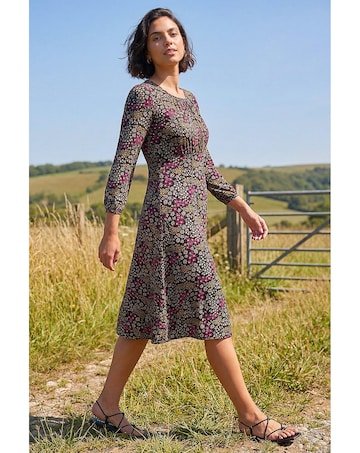 Roman Square Neck Ditsy Dress