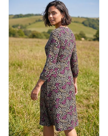 Roman Square Neck Ditsy Dress