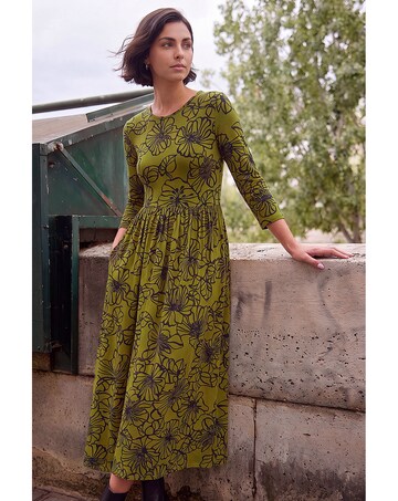 Roman Floral Print Midi Dress