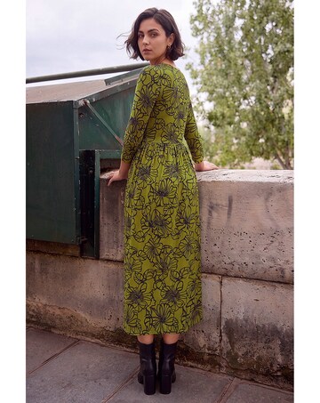 Roman Floral Print Midi Dress