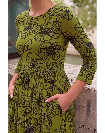 Roman Floral Print Midi Dress