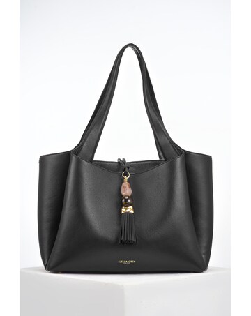 Luella Grey Stella Black Laptop Tote