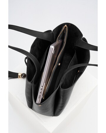 Luella Grey Stella Black Laptop Tote