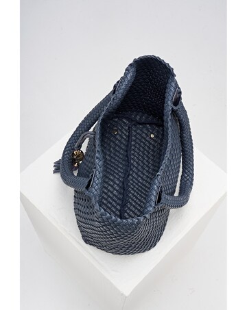 Luella Grey Saskia Denim Blue Woven Tote