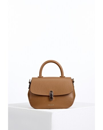 Luella Grey Delia Tan Top Handle Crossbody