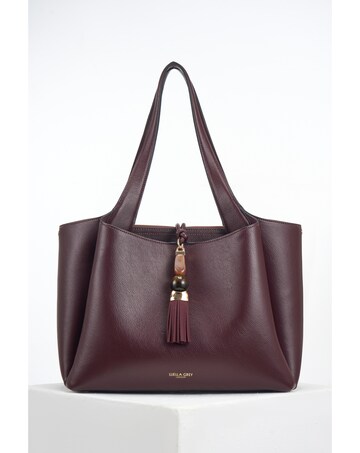 Luella Grey Stella Black Cherry Laptop Tote