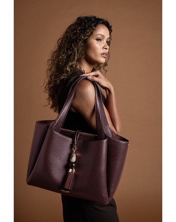 Luella Grey Stella Black Cherry Laptop Tote