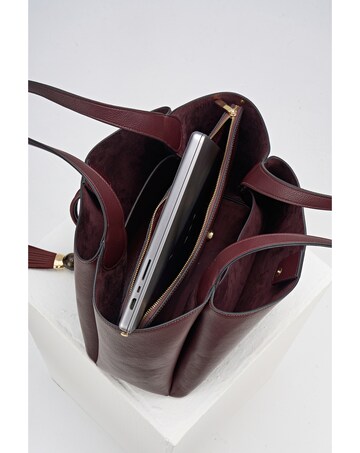 Luella Grey Stella Black Cherry Laptop Tote
