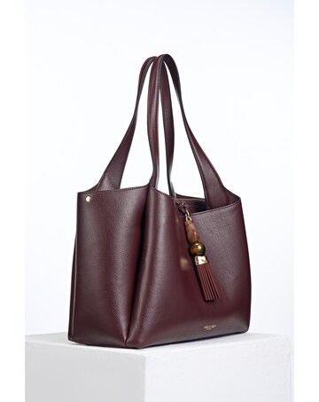 Luella Grey Stella Black Cherry Laptop Tote