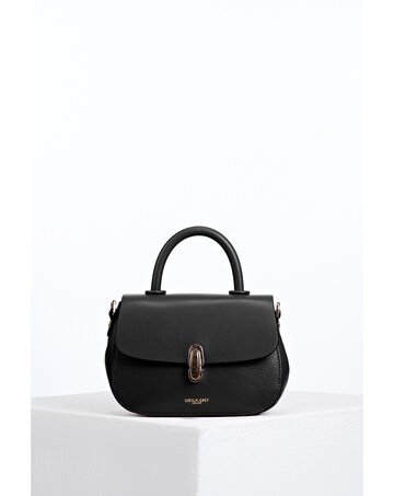 Luella Grey Delia Black Top Handle Crossbody