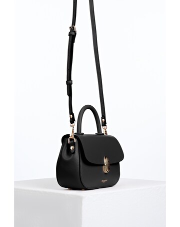 Luella Grey Delia Black Top Handle Crossbody