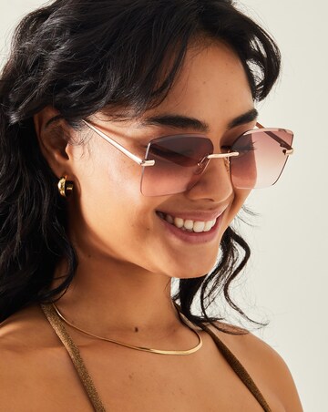 Accessorize Ombre Rimless Sunglasses