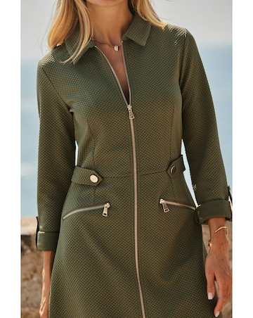 Sosander Textured Zip Through Dress