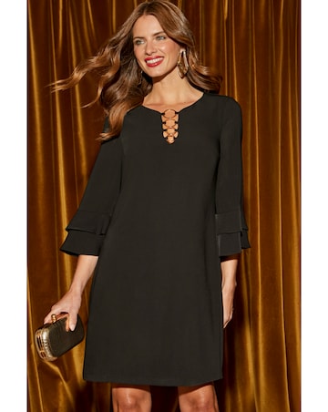 Sosandar Hoop Detail Shift Dress