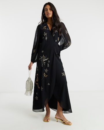 Hope & Ivy Caliste Wrap Maxi Dress