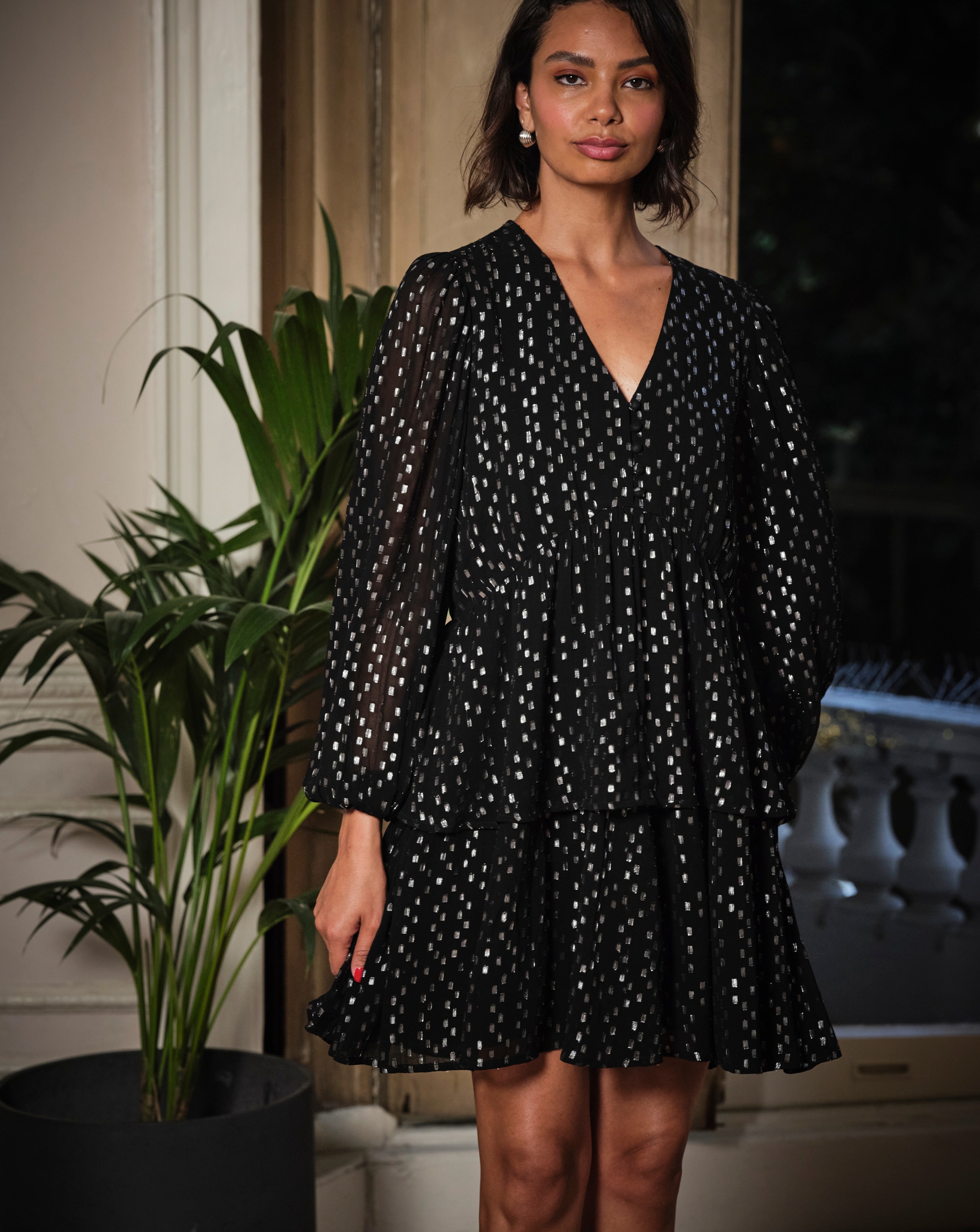 Fatface Lenny Metallic Frill