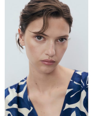 Mango Sleeveless V Neck Midi Dress